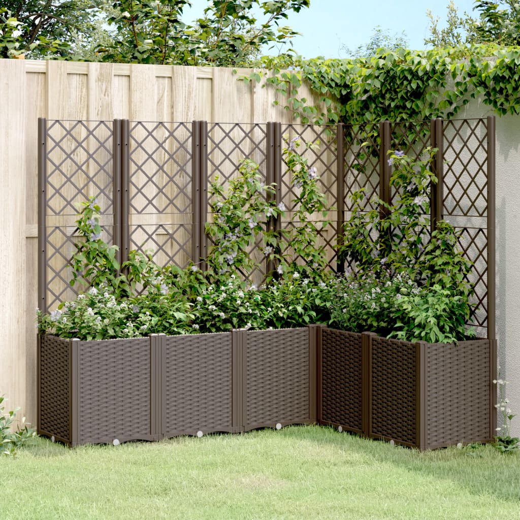 Vidaxl Planning Box con Slat Work 160x120x140 cm Polypropene Brown