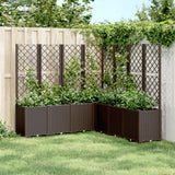 Vidaxl Plannet avec Slats 160x160x140 cm Brun polypropène