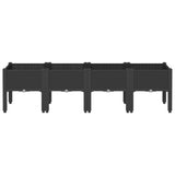 VidaXL Planter with legs 160x40x42 cm Polypropene black