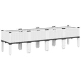 VidaXL Planter with legs 160x40x42 cm Polypropene white