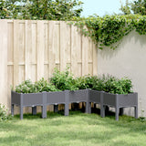 Plantilla Vidaxl con piernas 160x120x42 cm Polypropene Gray