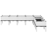 Vidaxl plantenbak met poten 200x160x42 cm polypropeen wit