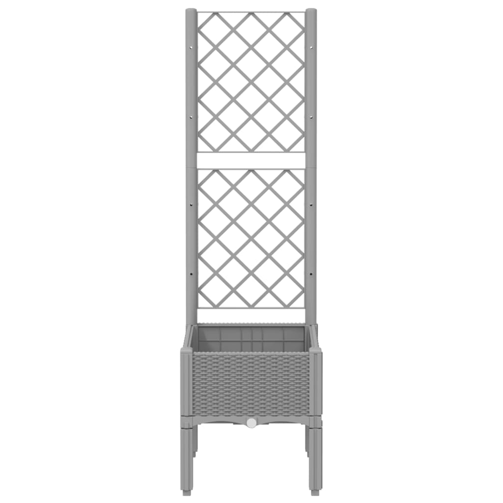 Plantador Vidaxl con Slat Work 40x40x142 CM Polypropene Light Gray