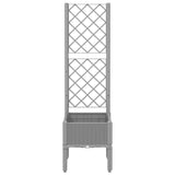 Plantador Vidaxl con Slat Work 40x40x142 CM Polypropene Light Gray