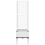 Vidaxl plantenbak met latwerk 40x40x142 cm polypropeen wit