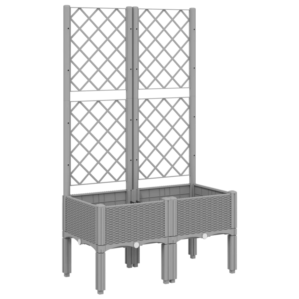 Plánovací box Vidaxl s SLAT 80x40x142 cm polypropen světle šedá