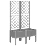 Boîte de planification Vidaxl avec slat 80x40x142 cm Gris clair en polypropène