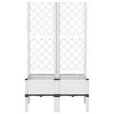 VidaXL Plannet with Latwerk 80x40x142 cm Polypropene white