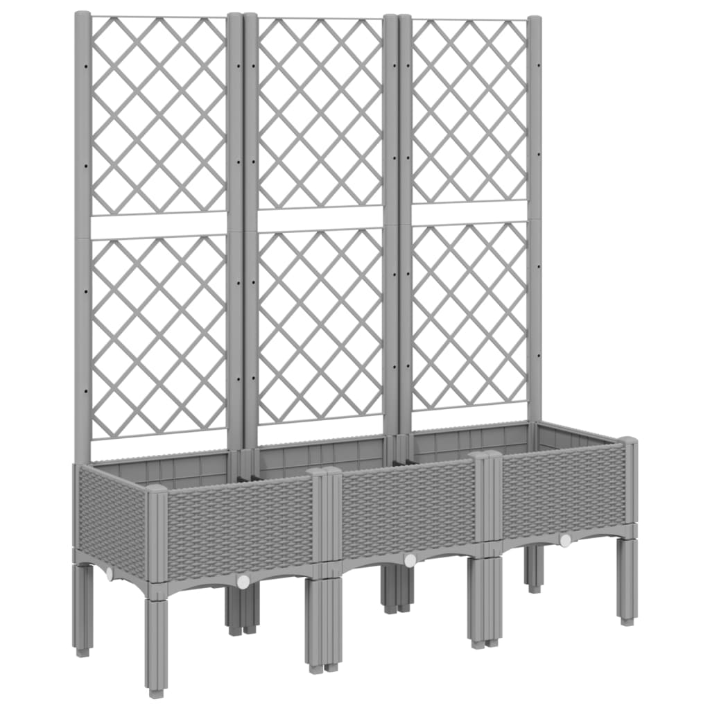 Vidaxl Plantter mat Slat Aarbecht 120x4xx142 cm Polypropen