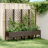 Vidaxl Plannet avec Slats 160x40x142 cm Brun polypropène