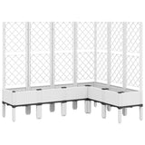 Vidaxl plantenbak met latwerk 160x120x142 cm polypropeen wit