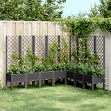 Plannet Vidaxl con Slat Work 200x160x142 CM Polypropene Black