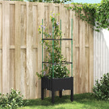 Vidaxl Plannet con slat work 40x40x142.5 cm polipropene nero