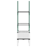 Vidaxl plantenbak met latwerk 40x40x142,5 cm polypropeen wit