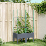 VidaXL Plannet with slat 80x40x142.5 cm Polypropene gray