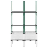 Vidaxl plantenbak met latwerk 80x40x142,5 cm polypropeen wit