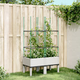 Jardinière Vidaxl avec latwerk 80x40x142.5 cm en polypropène blanc