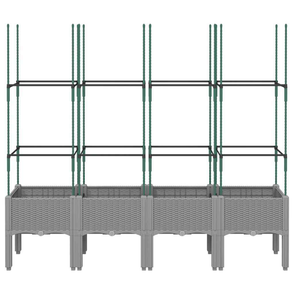 Vidaxl Plannet mit Latten 160x40x142.5 cm Polypropen hellgrau