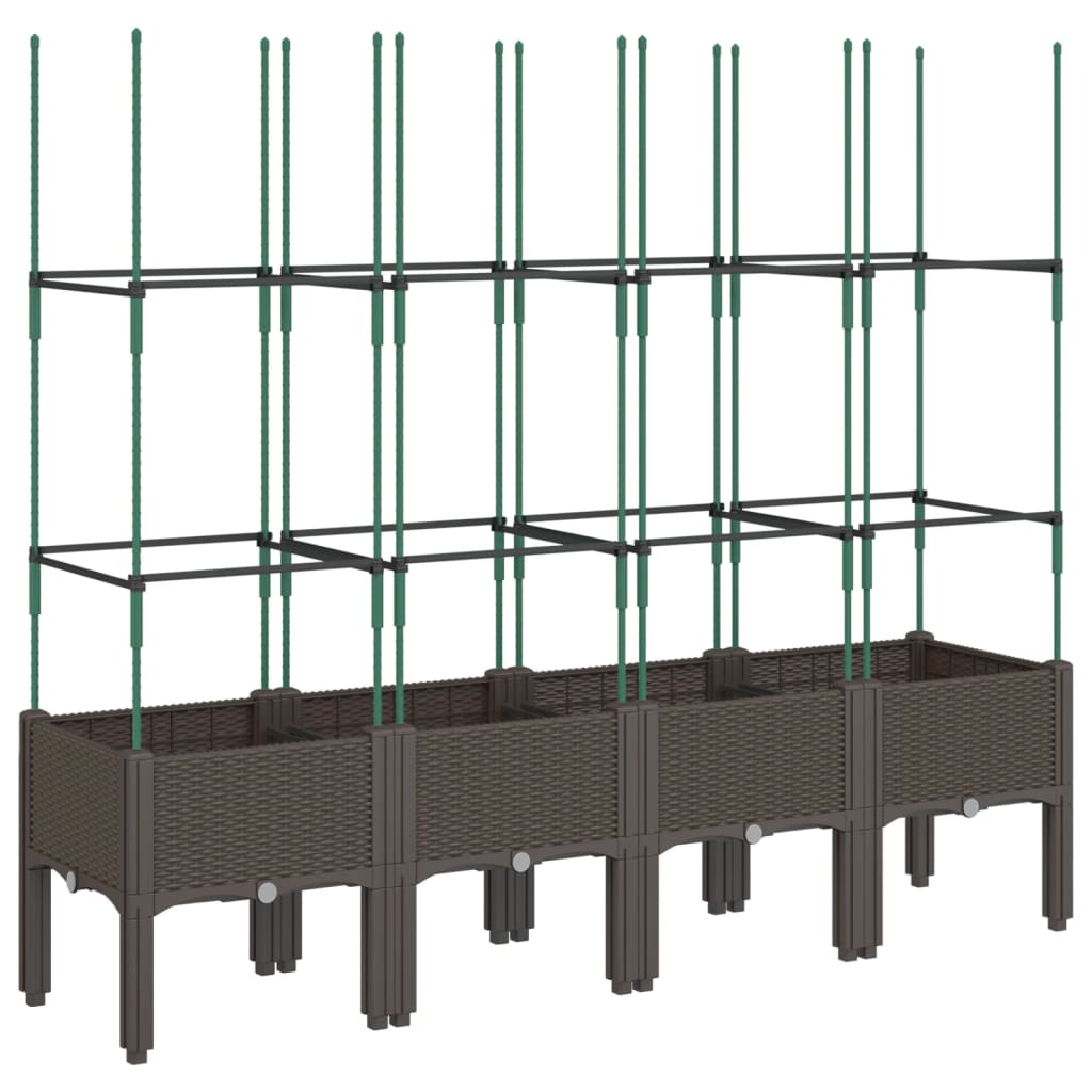 Vidaxl Planning Box s SLAT 160x40X142.5 cm polypropen hnědá