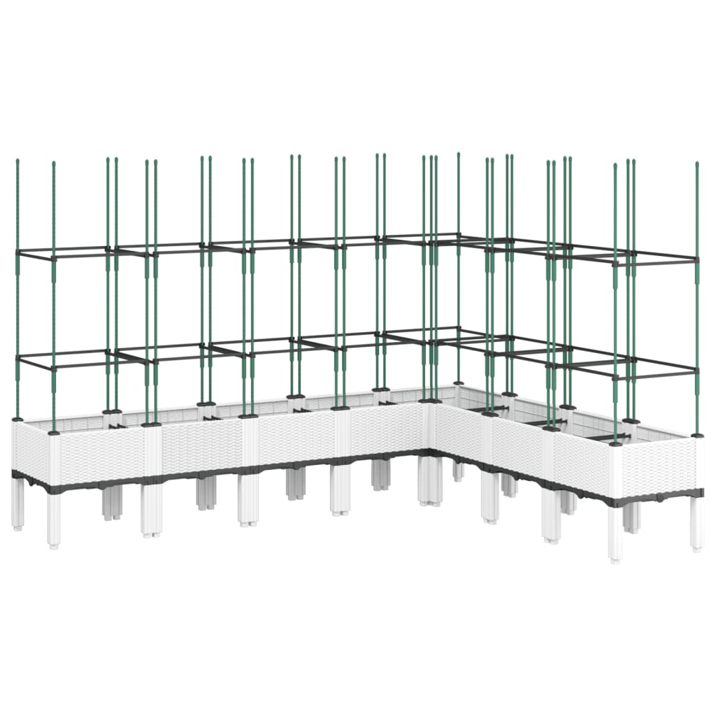 Sadzarka vidaxl z Latwerk 200x160x142,5 cm Polipropen White