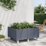 Vidaxl Planter med hjul 100x80x54 cm polypropengrå