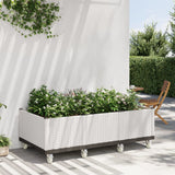 Vidaxl Planter med hjul 150x80x54 cm polypropen hvid