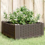 Vidaxl Planter med stift 42,5x42,5x28,5 cm polypropenbrunt