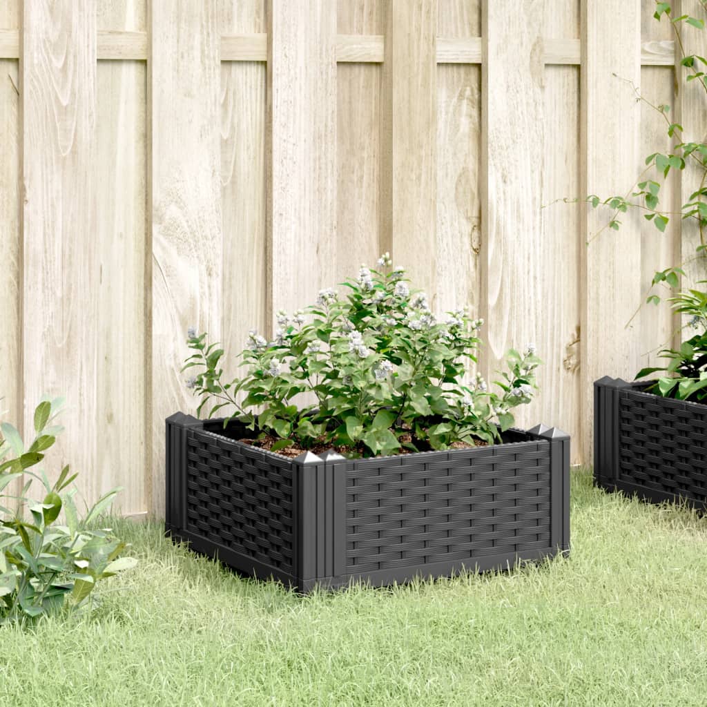 Vidaxl Planning Box con pines 42.5x42.5x28.5 cm Polypropene Negro