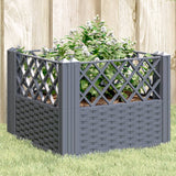 Jardinière Vidaxl avec broches 43.5x43.5x43,5 cm Gray en polypropène