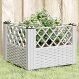 Vidaxl Planter med stift 43.5x43.5x43.5 cm polypropenvitt