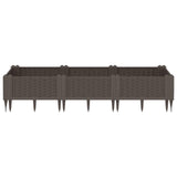 Vidaxl Planungsbox mat Pins 125x40x28.5 cm Polyprope Brown