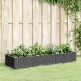 Vidaxl Planning Box con pines 125x40x28.5 cm Polypropene Negro