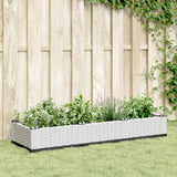 Vidaxl plantenbak met pinnen 125x40x28,5 cm polypropeen wit