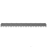 Vidaxl plantenbak met pinnen 362,5x42,5x28,5 cm polypropeen lichtgrijs