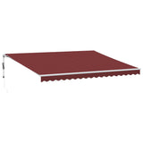 Vidaxl Luifel automatically extendable with LED 450x300 cm Bordeaux red