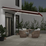 Vidaxl Luifel manually extendable with LED 500x300 cm Bordeaux red