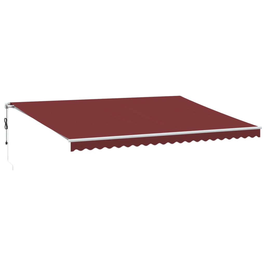 Vidaxl luifel automatycznie rozszerzalny z diodą LED 500x300 cm Bordeaux Red