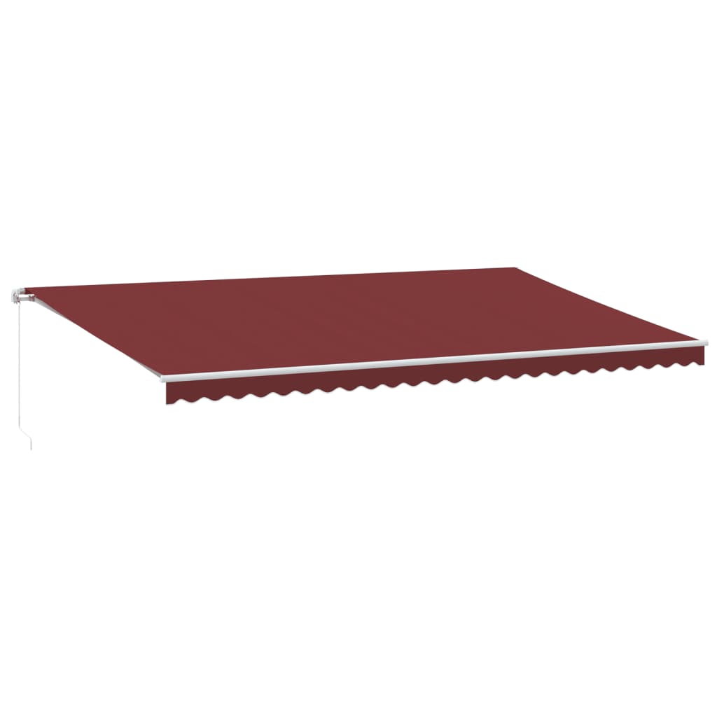 Vidaxl Luifel estendibile manualmente con LED 600x300 cm Bordeaux rosso