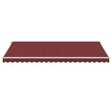 Vidaxl Luifel manually extends 500x350 cm Bordeaux red