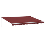 Vidaxl luifel manuell verlängert mat LED 500X350 cm Bordeaux rout