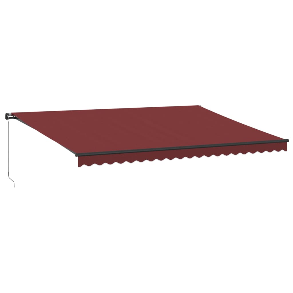 Vidaxl Luifel manually extends 500x350 cm Bordeaux red