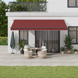 Vidaxl Luifel förlänger manuellt 500x350 cm Bordeaux Red