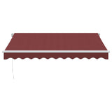 Vidaxl Luifel manually extends 300x250 cm Bordeaux red