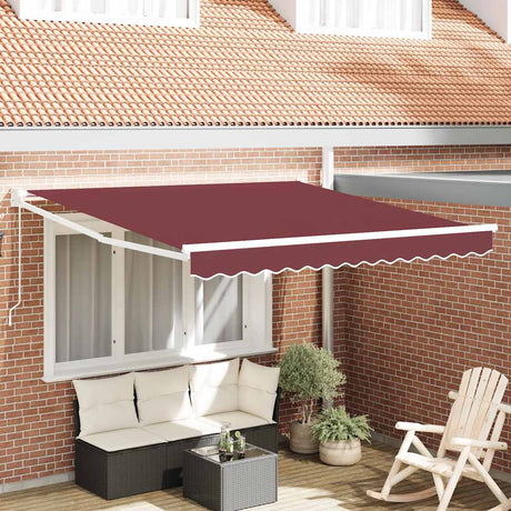 Vidaxl luifel handmatig uittrekbaar 300x250 cm bordeauxrood