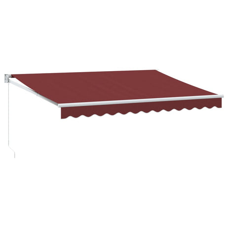 Vidaxl luifel handmatig uittrekbaar 350x250 cm bordeauxrood
