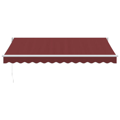 Vidaxl luifel handmatig uittrekbaar 350x250 cm bordeauxrood