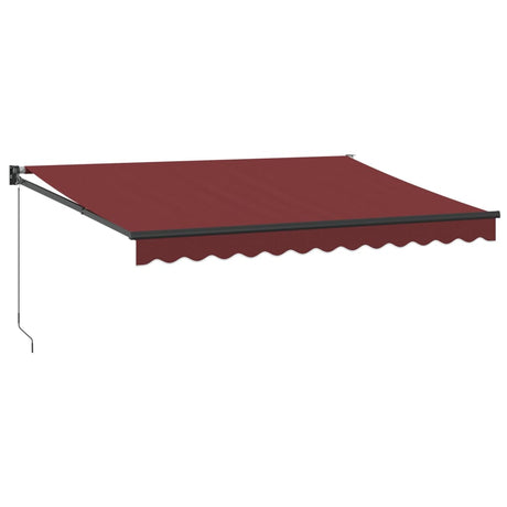 Vidaxl luifel handmatig uittrekbaar 350x250 cm bordeauxrood