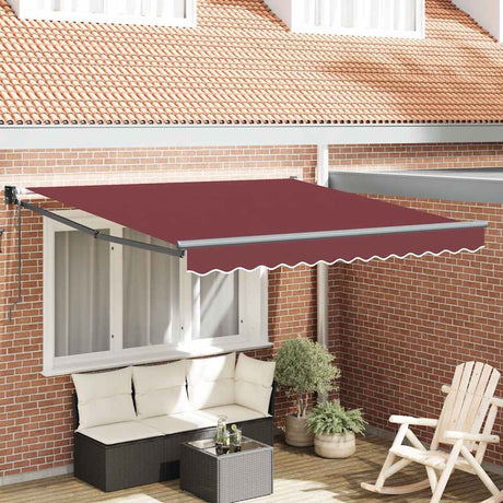 Vidaxl luifel automatisch uittrekbaar 300x250 cm bordeauxrood