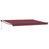 Vidaxl luifel automatisch uittrekbaar 450x300 cm bordeauxrood