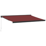 Vidaxl luifel erstreckt sich manuell 450 x 300 cm Bordeaux rot